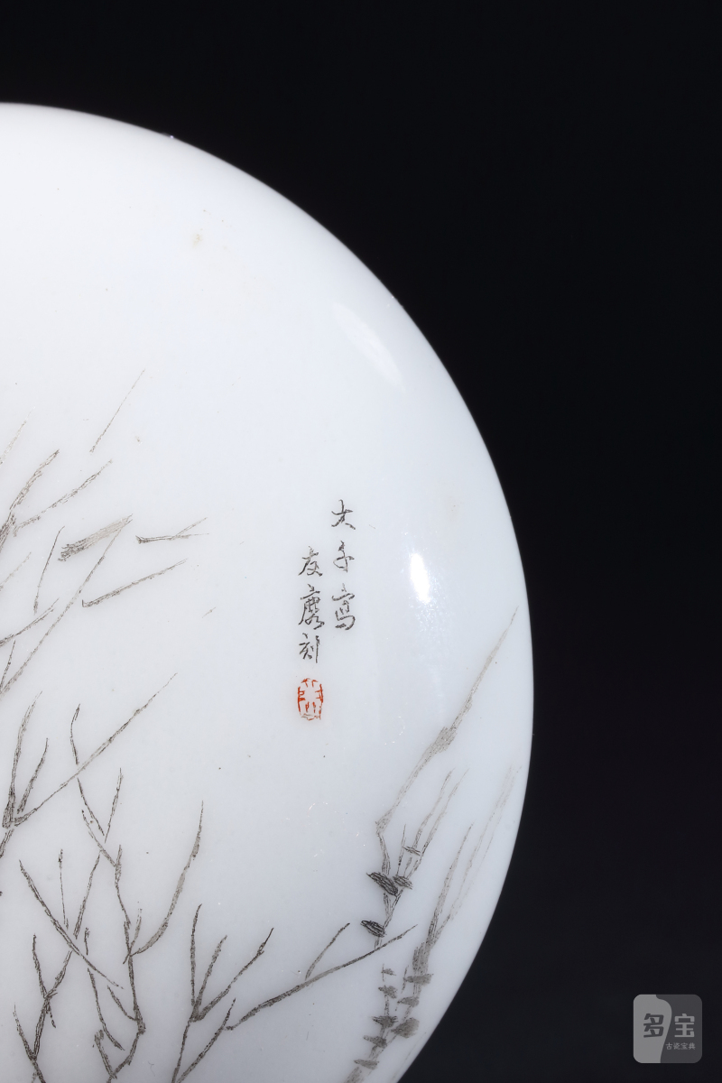 民国朱友麟、张大千分作刻瓷印盒及啸虹、左鸿勋水晶印章一组 - 图3